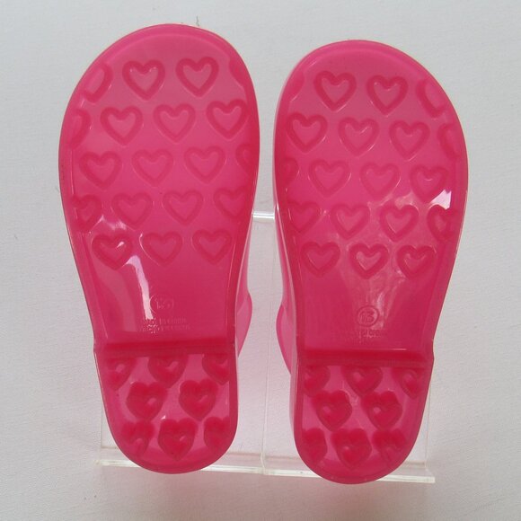 Old Navy Kids Girls Bright Pink Jelly Wide-Strap Summer Fun Sandals Size 13 - Picture 7 of 8